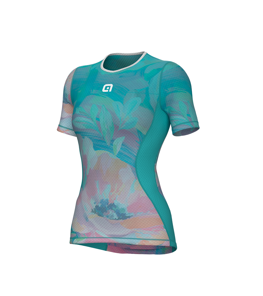 Maglia Maniche Corte Donna Alè PAINT LADY VERDE SMERALDO