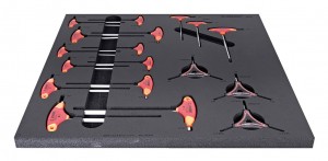 Set attrezzi in vassoio 1 per 2600B - rosso, SET1-2600B-US