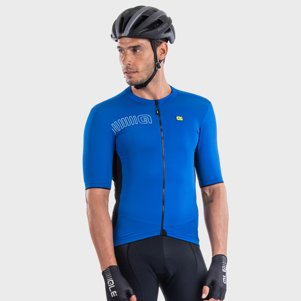 Maglia Maniche Corte Uomo Alè COLOR BLOCK AZZURRO ITALIA