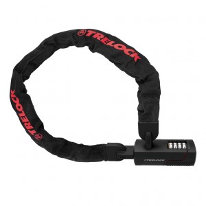 Lucc. a catena Trelock BC 480 Code - 110cm, Ø 7mm, nero, senza supporto