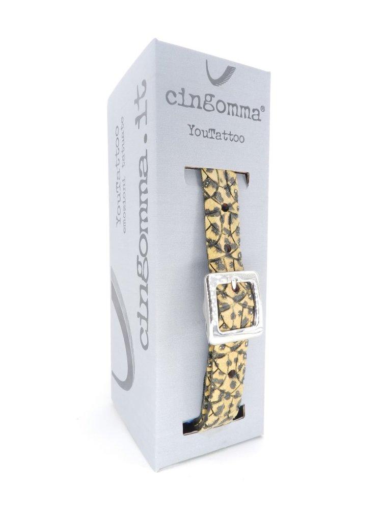 Cintura di copertone verniciato Cingomma YOUTATTOO Animal Jaguar  