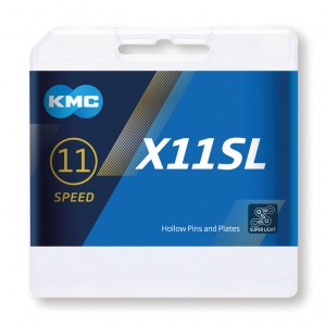 Catena per cambio KMC X11SL Ti-N oro - 1/2
