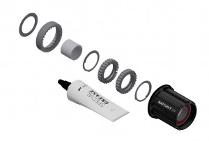 Kit di modifica DT Swiss mozz.post. - All, 3 Pawl in Ratchet LN, Shimano,36pz.