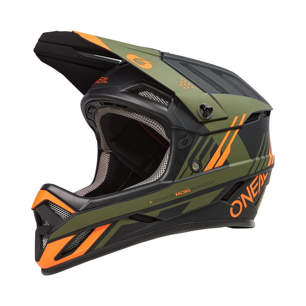 Casco MTB O'Neal BACKFLIP Strike NERO / ARANCIO / OLIVA
