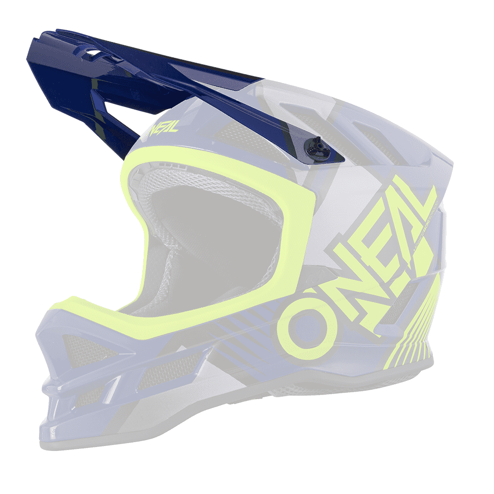 Visiera ricambio Casco MTB O'Neal BLADE POLYACRYLITE Delta UNICA BLUE/NEON YELLOW
