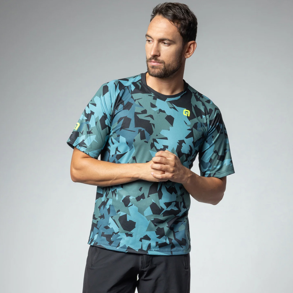 Maglia MTB Maniche Corte Uomo Alè CORNER VERDE BOSCO