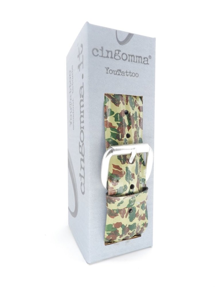 Cintura di copertone verniciato Cingomma YOUTATTOO Camouflage  GREEN
