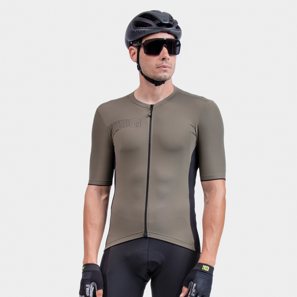 Maglia Maniche Corte Uomo Alè COLOR BLOCK OLIVA